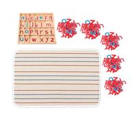Almencla Lettere in Legno, Piccolo Alfabeto Mobile per L'apprendimento Precoce della Scrittura E del Linguaggio per Bambini di 3, 4 E 5 Anni, 5 pacchi di Lettere
