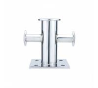 Almencla Marine Bollard Ormeggio Colonnina Ormeggio Cleat Acciaio Inossidabile Resistente a Nebbia Salina Base Robusta Ancoraggio, Bitta A Croce Singola 120 120 Materiale 304