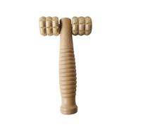 Almencla Massaggiatore Facciale Manuale in Legno Rullo Roller Terapeutico per Rilascio Miofasciale E Circolazione Impugnatura Confortevole Adatto per Palestra, Squareball 15x8x2-5