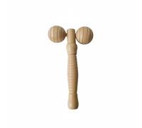Almencla Massaggiatore Facciale Manuale in Legno Rullo Roller Terapeutico per Rilascio Miofasciale E Circolazione Impugnatura Confortevole Adatto per Palestra, Palla Tonda 13x7x2-5