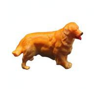 Almencla Mini Cane in Miniatura Figura Cane Modellino Animale Diorama Resina Solida per Diorami 1/64 con di Movimento Adatto a Ambienti Moderni Scenografie, Golden Retriever In Piedi