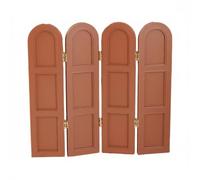 Almencla Miniatura Paravento Miniature Folding Screen Divisorio Pieghevole Plastica Decorativo per Creare Spazi Separati Adatto a Giochi dei Bambini Scene da Collezione, Marrone