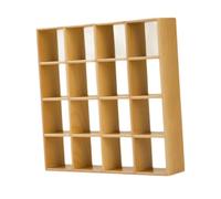 Almencla Miniatura Scaffale Libreria Armadietto Espositore in Legno con 16 Scomparti Realistici Adatto per Collezione di Miniature Decorazione per La Casa Mode, Legna