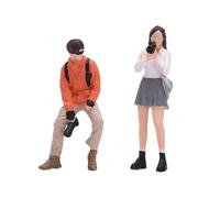 Almencla Modellini per in 1/64, Modellini di Piccole Persone Realistici per Micro Paesaggi, Giardini Fatati E Plastici Ferroviari.