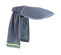Almencla Parasole per Casco con Visiera Parasole Ampia Fronte Rete Traspirante Protezione Collo Accessorio Da Lavoro in Tessuto Mesh Adatto a Lavoratori Edili, Grigio 35cmx50cm