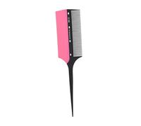 Almencla Pettine per Tinta per Capelli, Pettine Professionale per Mèches, Pettine per Applicazione Tinta, Pettine per Styling, Materiale PP Leggero, Adatto All, Nero Rosa