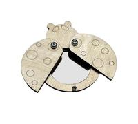 Almencla Pezzo Accessorio Tavola Sensoriale Giocattolo Legno Attività Cognitive Apprendimento Precoci Favorisce Abilità Manuali Adatto per Regalo Co, specchio, Taglia unica