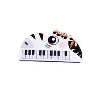 Almencla Pianoforte Educativo per Bambini E Bambine, Tastiera Musicale con Suoni, Note Ed Effetti Luminosi. Regalo Didattico, zebra