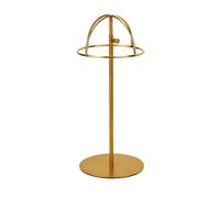 Almencla Portacappelli da Terra in Acciaio Inox Resistente Ruggine Stand Portacappelli con Base Circolare Multifunzionale per Streamer, Merchandising , 15CM