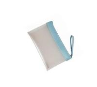 Almencla Portadocumenti A4 Organizer Archivio Documenti Impermeabile Zip Robusta Materiale TPU Satinato Adatto per Studenti Scuole Lavoro Viaggio, Azzurro, A4