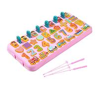 Almencla Puzzle, Gioco di Pesca, Giocattoli Educativi per La Prima Infanzia, Cognizione delle Forme, Matematica per Bambini Piccoli, 5in1 Rosa XL