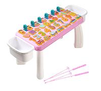 Almencla Puzzle, Gioco di Pesca, Giocattoli Educativi per La Prima Infanzia, Cognizione delle Forme, Matematica per Bambini Piccoli, Tavolo XL 5in1 Rosa