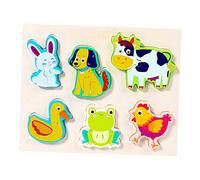 Almencla Puzzle in Legno per Bambini da 1 a 3 Anni, Puzzle Educativi, Giocattoli per Bambini in età Prescolare di 1, 2 O 3 Anni, Maschi O, Regalo, Gioc, Animale B