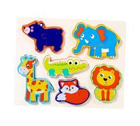 Almencla Puzzle in Legno per Bambini da 1 a 3 Anni, Puzzle Educativi, Giocattoli per Bambini in età Prescolare di 1, 2 O 3 Anni, Maschi O, Regalo, Gioc, Animale a