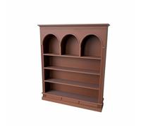 Almencla Scaffale Casa delle Bambole Libreria Miniatura Mensola Arco Spazio Espositivo per Oggetti Adatto per Diorama Modellismo Studio Soggiorno 1 12, Marrone Scuro