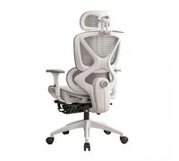 Almencla Sedia da Ufficio Ergonomica Poltrona Direzionale Poltrona Operativa Sedia Girevole con Schienale Alto in Rete Traspirante Poggiapiedi Estensibile, Grigio, style to 3