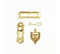 Almencla Set da 4 Pezzi Ferramenta in Miniatura per Casa Delle Bambole con Cassetta Delle Lettere Decorativa in Cerniera E Chiave Adatti per Progetti Hobbistici