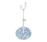 Almencla Supporto Bambola 1/12 Stand per Bambole Supporto Accessori Altezza Estendibile Base Sicura Pp Metallo Adatto per Esposizione Casa Collezioni, Trasparente