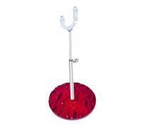 Almencla Supporto Bambola 1/12 Stand per Bambole Supporto Accessori Altezza Estendibile Base Sicura Pp Metallo Adatto per Esposizione Casa Collezioni, Rosso