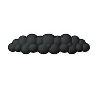 Almencla Tappetino Mouse in Silicone Supporto Polso in Memory Foam Cuscinetto Antiscivolo Design Moderno Testurizzato Adatto a Postazione Gaming, Nero, Nero