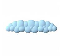 Almencla Tappetino Mouse in Silicone Supporto Polso in Memory Foam Cuscinetto Antiscivolo Design Moderno Testurizzato Adatto a Postazione Gaming, Blu, Blu