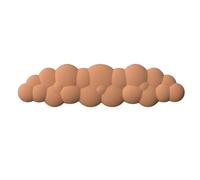 Almencla Tappetino Mouse in Silicone Supporto Polso in Memory Foam Cuscinetto Antiscivolo Design Moderno Testurizzato Adatto a Postazione Gaming, Arancione, Arancione