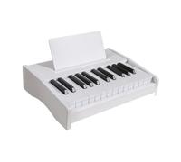 Almencla Tastiera per Pianoforte per Bambini, Giocattolo Elettronico, Pianoforte Digitale Ricaricabile a 25 Tasti, Strumento Musicale Educativo in Legno per Ba, bianco