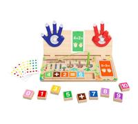 Almencla Tavola di attività con Perline e Blocchi Numerici Colorato Gioco di Addizione con Carte Didattiche Tattile per Aula Scolastica