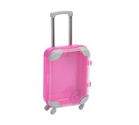 Almencla Valigia Bamboatura Valigia Viaggio Mini per Casa delle Bambole Valigetta Giocattolo Simulazione per Bambini Scatola Gioielli Organizer Adatta a, Rosa Rossa