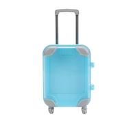 Almencla Valigia Bamboatura Valigia Viaggio Mini per Casa delle Bambole Valigetta Giocattolo Simulazione per Bambini Scatola Gioielli Organizer Adatta a, Blu