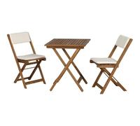 Almeria - Set di mobili da giardino, 3 pezzi, con cuscino in acacia FSC 100%