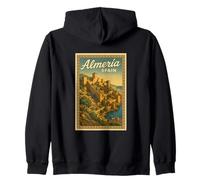 Almeria Spagna 50s Vintage Retro Travel Poster Art Graphic Felpa con Cappuccio