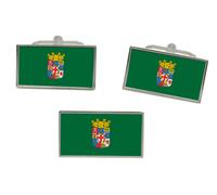 Almería (Spagna) Bandiera Gemelli E Fermacravatta Set