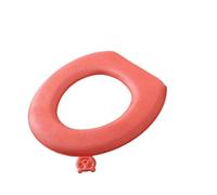 ALMLEU Copri Tavoletta WC Copriwater Impermeabile in Eva da 2 Pezzi, con Quattro Cuscinetti universali, Tipo Pasta, Accessori(Red)