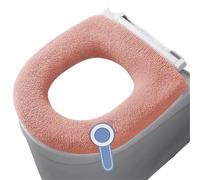 ALMLEU Copri Tavoletta WC Toilet Seat Pad Home Mat Four Universal Potty Cushion Washer Soft Cape Case Warmer Cover(Pink)