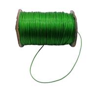 ALMLEU Lacci Cuoio 0.5/0.8/1.0/1.5/2.0mm Cavo Cerato Spago in Pelle String Strap Collana Corda Perlina for creazione di Gioielli Fai da Te(Green,1.5mm (10yards))