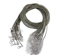 ALMLEU Lacci Cuoio 10 pz Diametro 1.5/2mm Cordoncino di Cuoio Collana con Chiusura Corda Intrecciata Regolabile for la creazione Gioielli Forniture Braccialetto Fai da Te(Green,45cm*2.0mm)