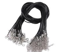 ALMLEU Lacci Cuoio 10 pz Diametro 1.5/2mm Cordoncino di Cuoio Collana con Chiusura Corda Intrecciata Regolabile for la creazione Gioielli Forniture Braccialetto Fai da Te(Color 3,45cm*2.0mm)