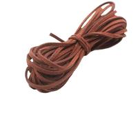 ALMLEU Lacci Cuoio 3MM 5M Micro-Fibra in Pelle Piatta Pizzo Perline Filo Cordoncino in Finta Scamosciata Corde in Velluto(Color 14)