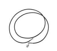ALMLEU Lacci Cuoio Catena for Collana in Cordoncino di Cuoio da 10 Pezzi 1,5/2/3 mm con connettore a Chiusura in Acciaio Inossidabile Corda Cerata Rotonda(Brawn-1.5mm,45cm)
