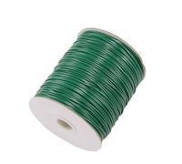 ALMLEU Lacci Cuoio Corda for Collana con Cinturino in Filo di Cotone Cerato da 10 m, Linea in Pelle, for la creazione Gioielli, Forniture for Braccialetti Fai-da-Te(Green)