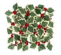 ALMLEU Pigne Decorative 10/20 Pezzi di Bacche di Agrifoglio Natalizie con Foglie Verdi Fai da Te, Ghirlanda di Fiori Finti Artificiali, Decorazioni di Bacche Rosse for L'Albero di Natale(Red,10Pcs)