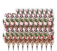 ALMLEU Pigne Decorative 20/2 Pezzi di Bacche Artificiali Natalizie, pigne, Rami, steli di Agrifoglio, Ghirlanda Fai da Te, Bouquet di Fiori Finti for la Decorazione dell'albero di Natale(20PCS)