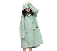 ALMLEU Poncho Antipioggia Raincoat Long Women Rain Cape Men Ladies Coat Breathable Raincoats Portable Water-Repellent Jacket(Light green,M)