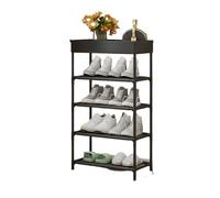 ALMLEU Scarpiera Mobiletto organizer for WC, portaoggetti, grande, antiruggine, for scarpe, balcone, soggiorno, stabile(5 layer-black)