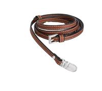 ALMLEU Tracolla per Borsa Donna Tracolla da Borsa 3 Pezzi for Mini Accessori a Tracolla for trasformazione della Spalla Senza punzonatura(Brown Silver 0.9cm)