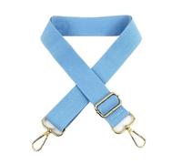 ALMLEU Tracolla per Borsa Donna Tracolla Regolabile in Tela da 2 Pezzi 38mm 80-140 cm Borsa a Tracolla con Fibbia Borse a Sostituisci Gli Accessori(Light Blue,Black Buckle)