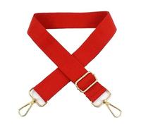 ALMLEU Tracolla per Borsa Donna Tracolla Regolabile in Tela da 2 Pezzi 38mm 80-140 cm Borsa a Tracolla con Fibbia Borse a Sostituisci Gli Accessori(Red,Black Buckle)