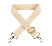 ALMLEU Tracolla per Borsa Donna Tracolla Regolabile in Tela da 2 Pezzi 38mm 80-140 cm Borsa a Tracolla con Fibbia Borse a Sostituisci Gli Accessori(Beige,LightGold Buckle)