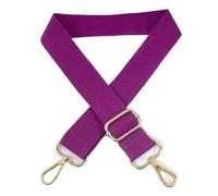 ALMLEU Tracolla per Borsa Donna Tracolla Regolabile in Tela da 2 Pezzi 38mm 80-140 cm Borsa a Tracolla con Fibbia Borse a Sostituisci Gli Accessori(Purple,LightGold Buckle)